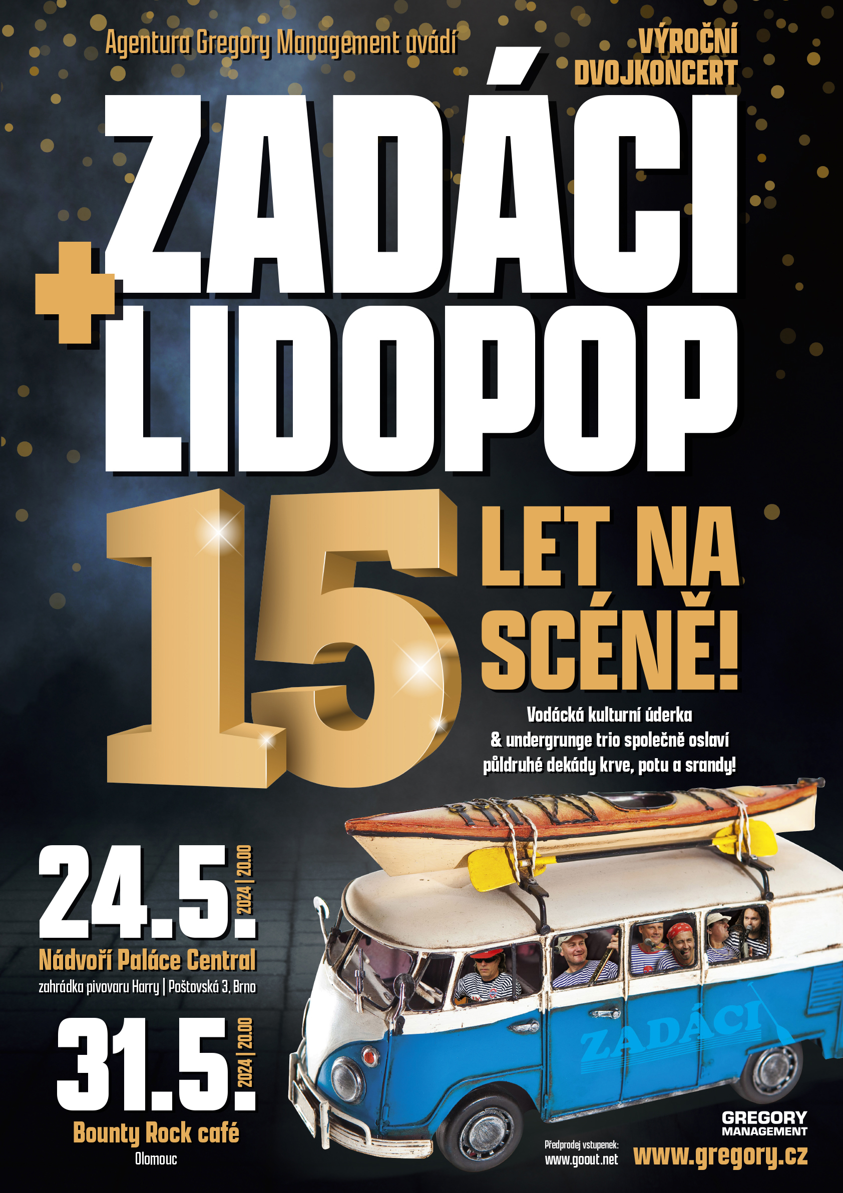 Výroční koncert ZADÁCI + LIDOPOP – 15 LET NA SCÉNĚ